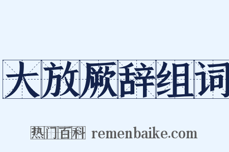 大放厥辞组词是什么意思的图片